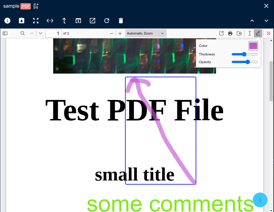 A PDF file annotated in TagSpaces