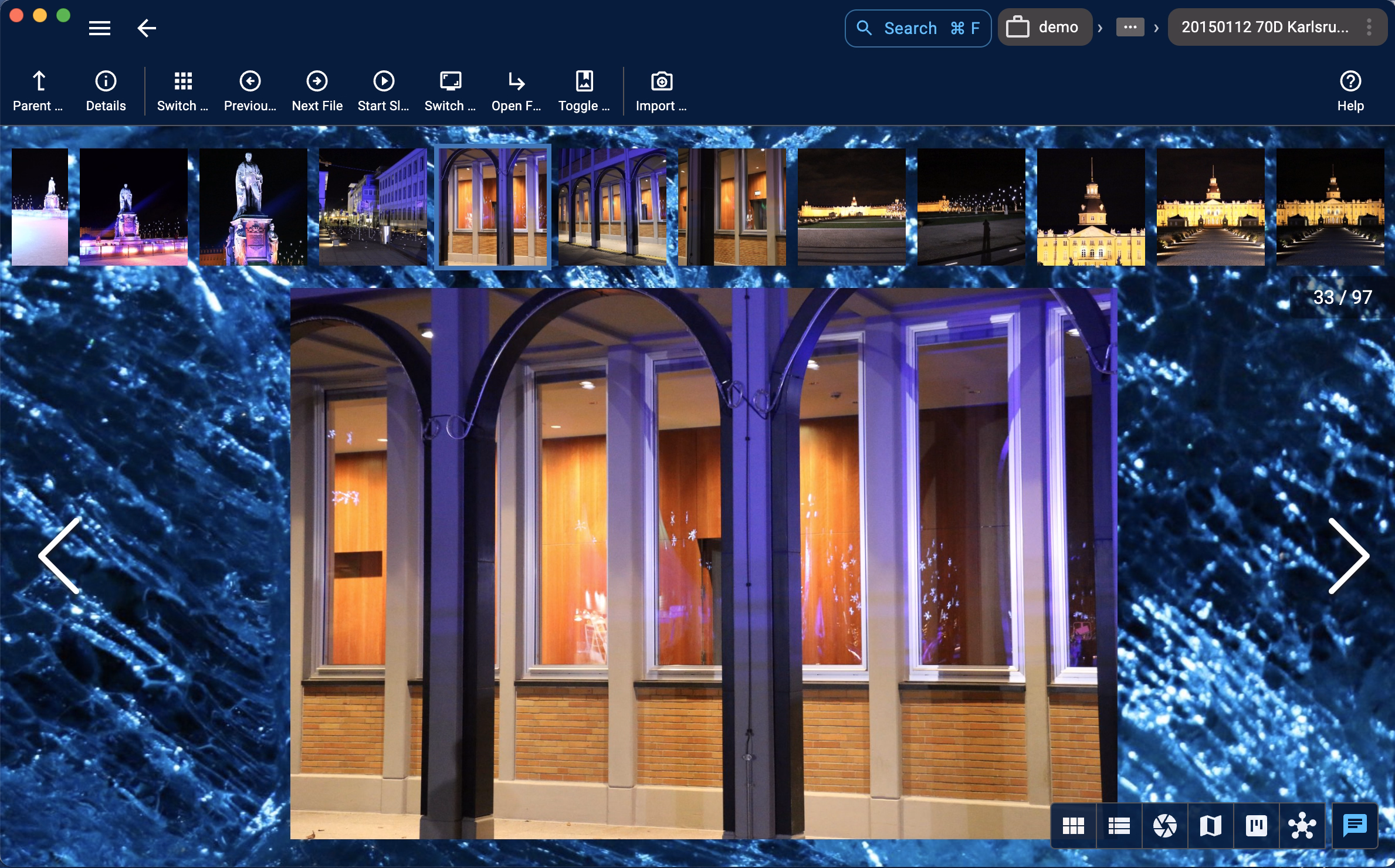 Folder with photos in the Gallery perspective
