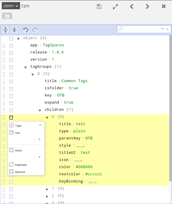 Export Tag Groups to JSON