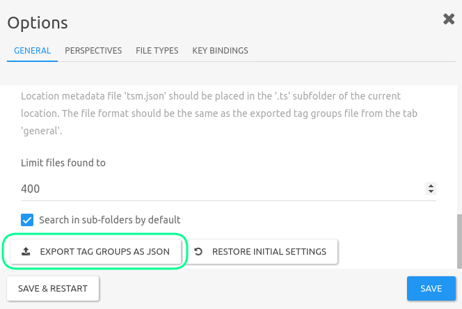 tagspaces re arrange tag groups