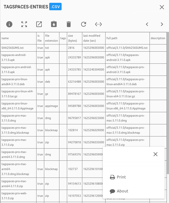 Spreadsheet viewer in action