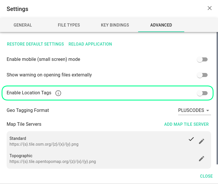 Activate of the location based tag groups