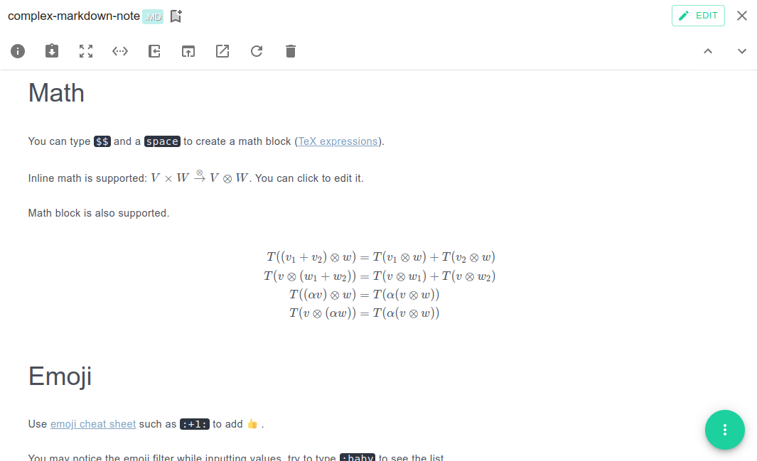 Display complex math formulas