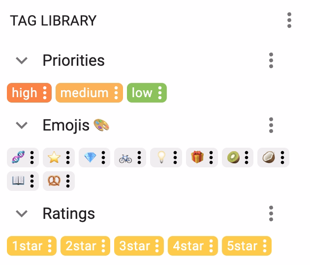 Tag group with emojis